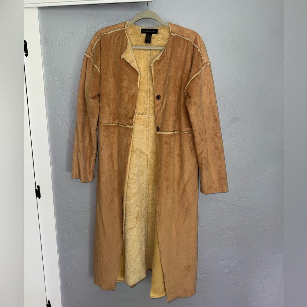 Banana Republic Camel Suede Coat